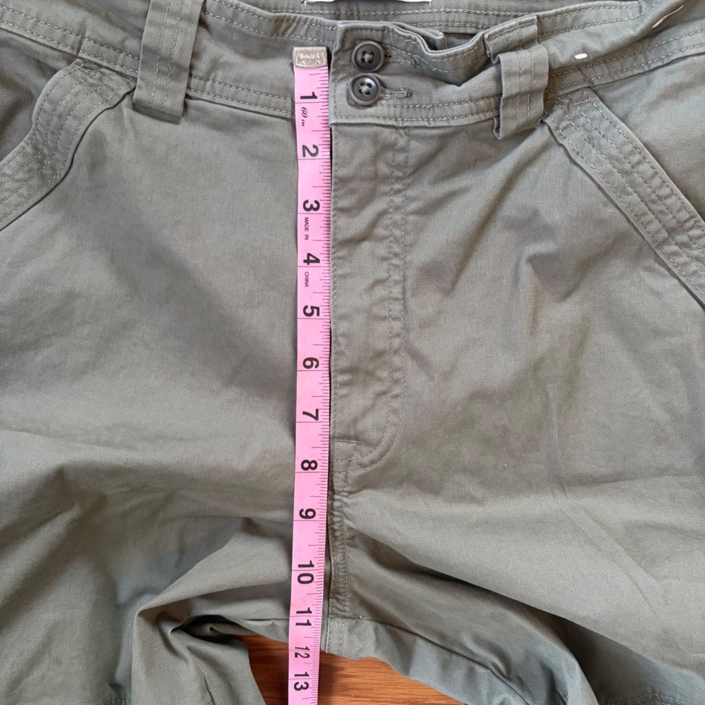 Abercrombie & Fitch Olive Green Wide Leg Cargo Pants Utility Gorpcore Size 10 - Picture 6 of 11